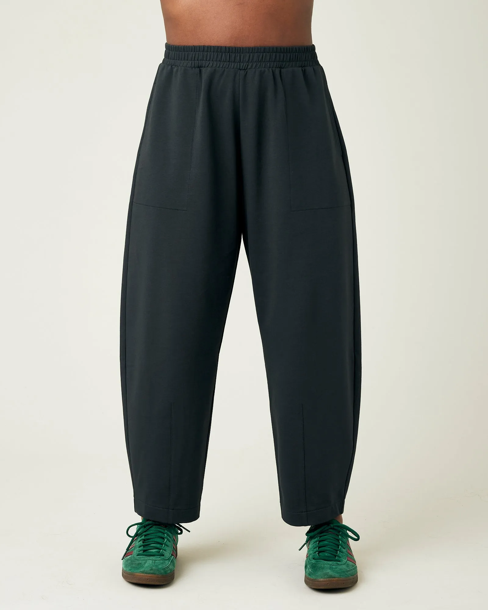 Huxley Slate Cotton Jersey Trousers sold by Beyond Nine