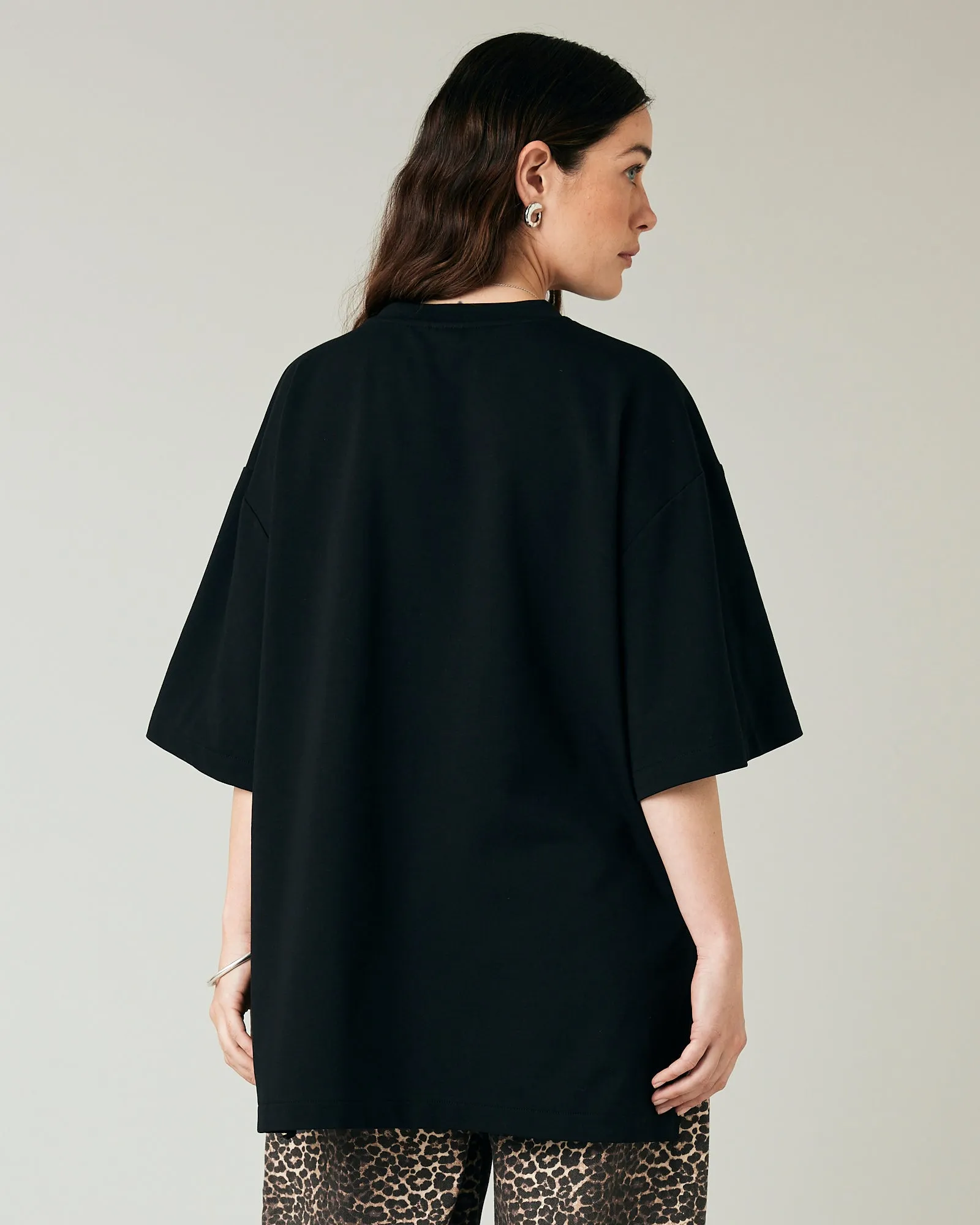 Jude Black Cotton Jersey Short Drop Sleeve Top sold by Beyond Nine product image thumbnail 3