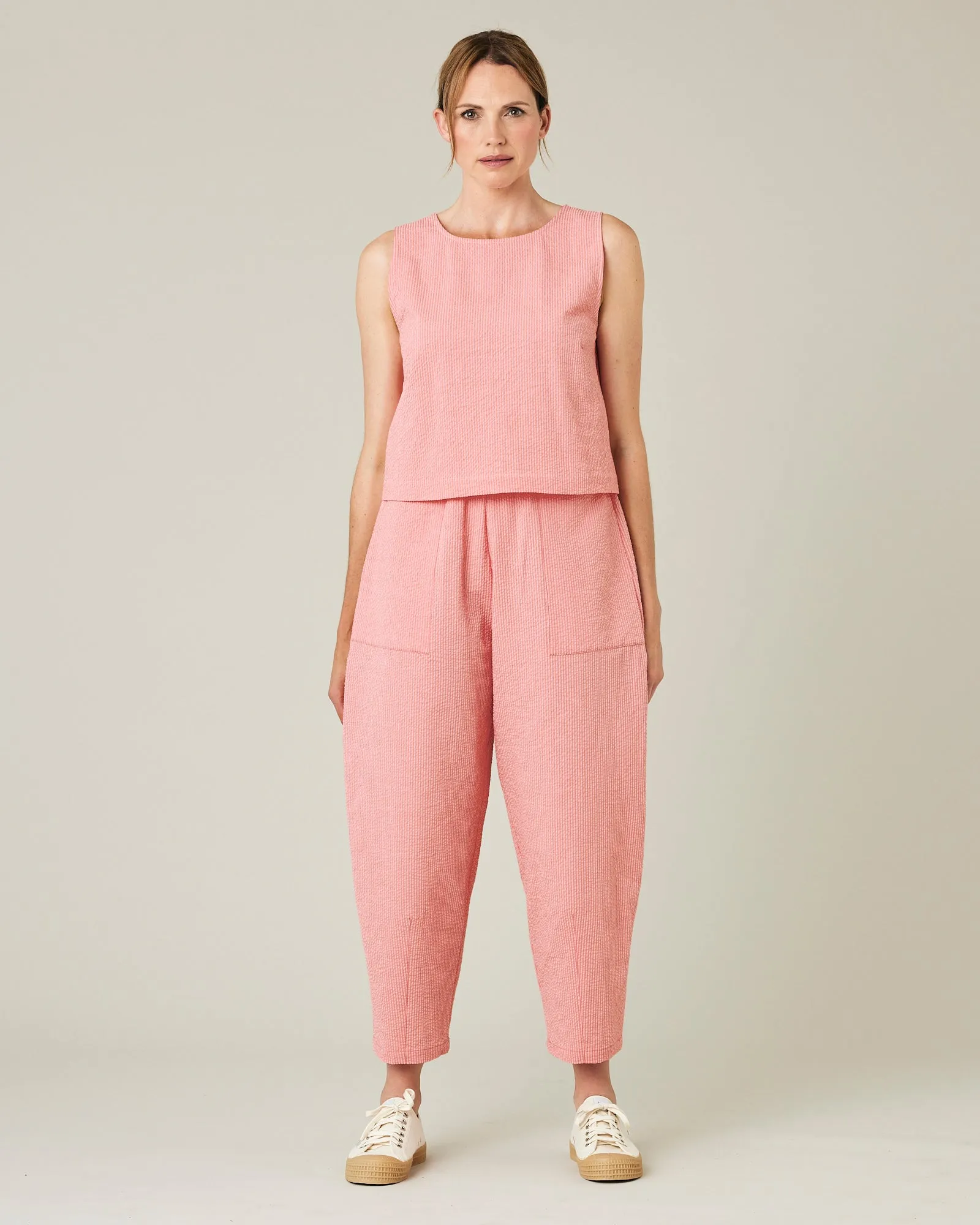 Huxley Coral Seersucker Trousers sold by Beyond Nine product image thumbnail 5