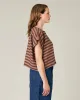 Polly Biscuit Stripe Linen Top sold by Beyond Nine