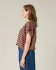 Polly Biscuit Stripe Linen Top sold by Beyond Nine