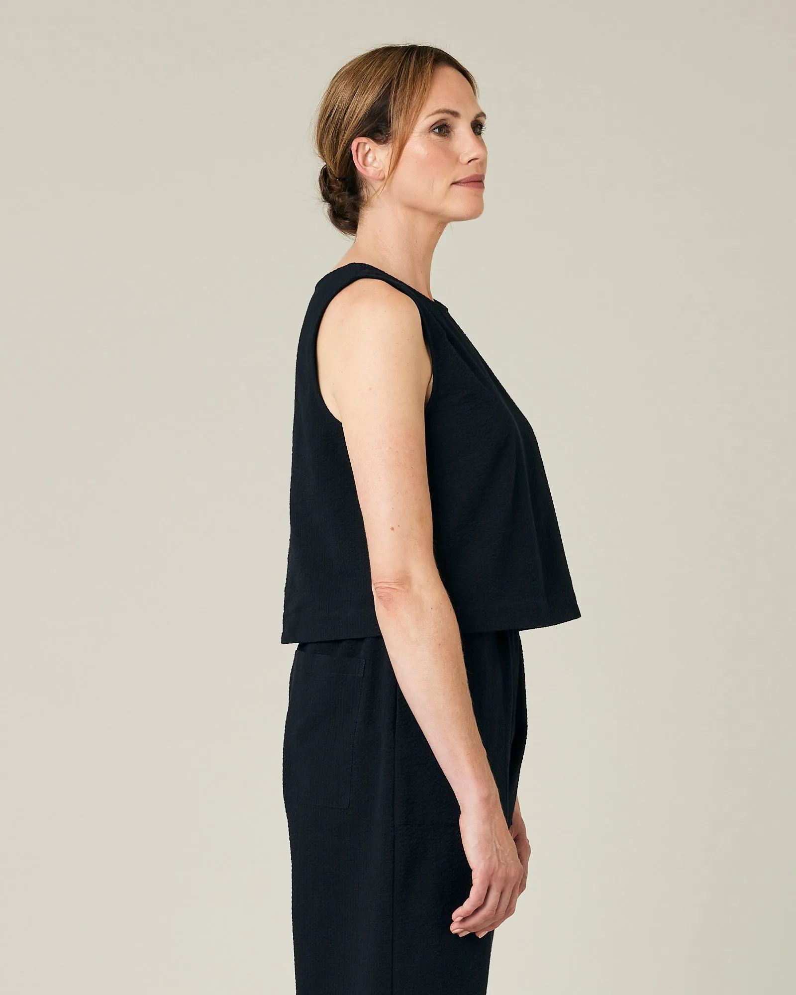 Esme Black Seersucker Top sold by Beyond Nine product image thumbnail 4