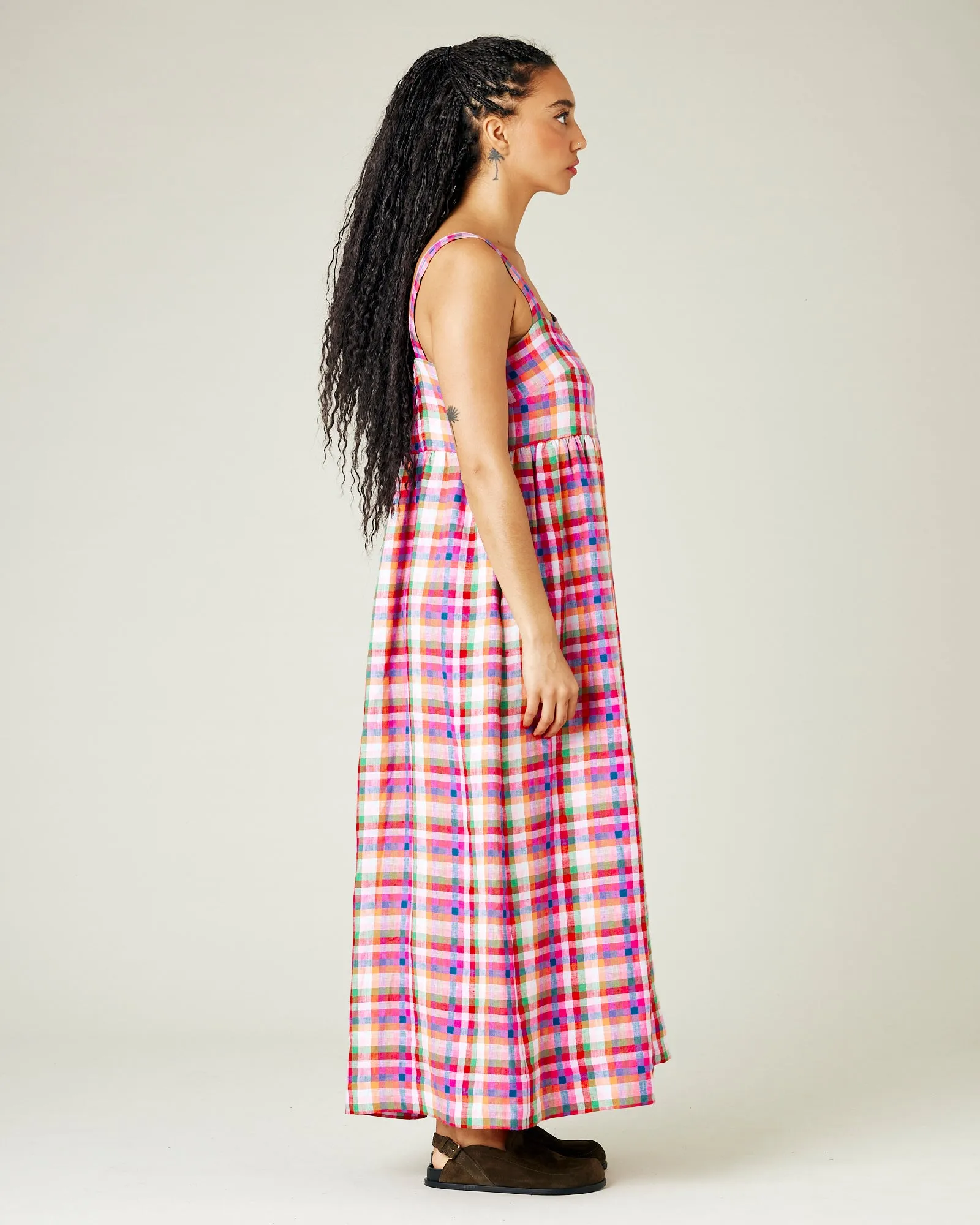 Suki Sonny Check Linen Dress sold by Beyond Nine product image thumbnail 4