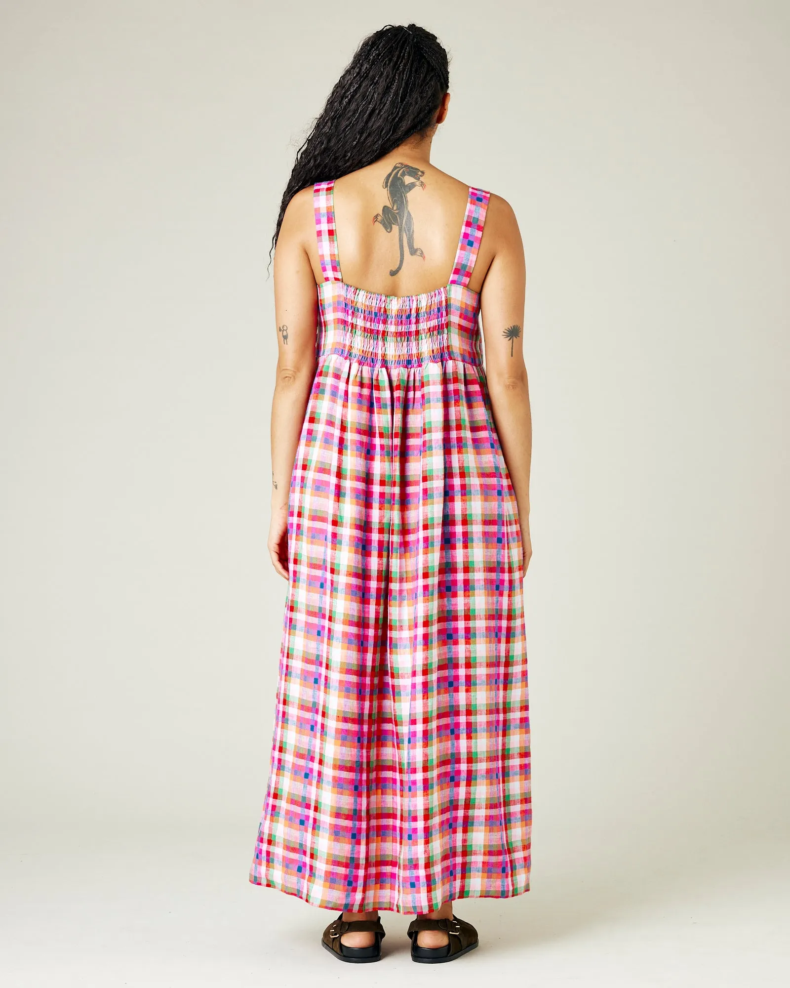 Suki Sonny Check Linen Dress sold by Beyond Nine product image thumbnail 3