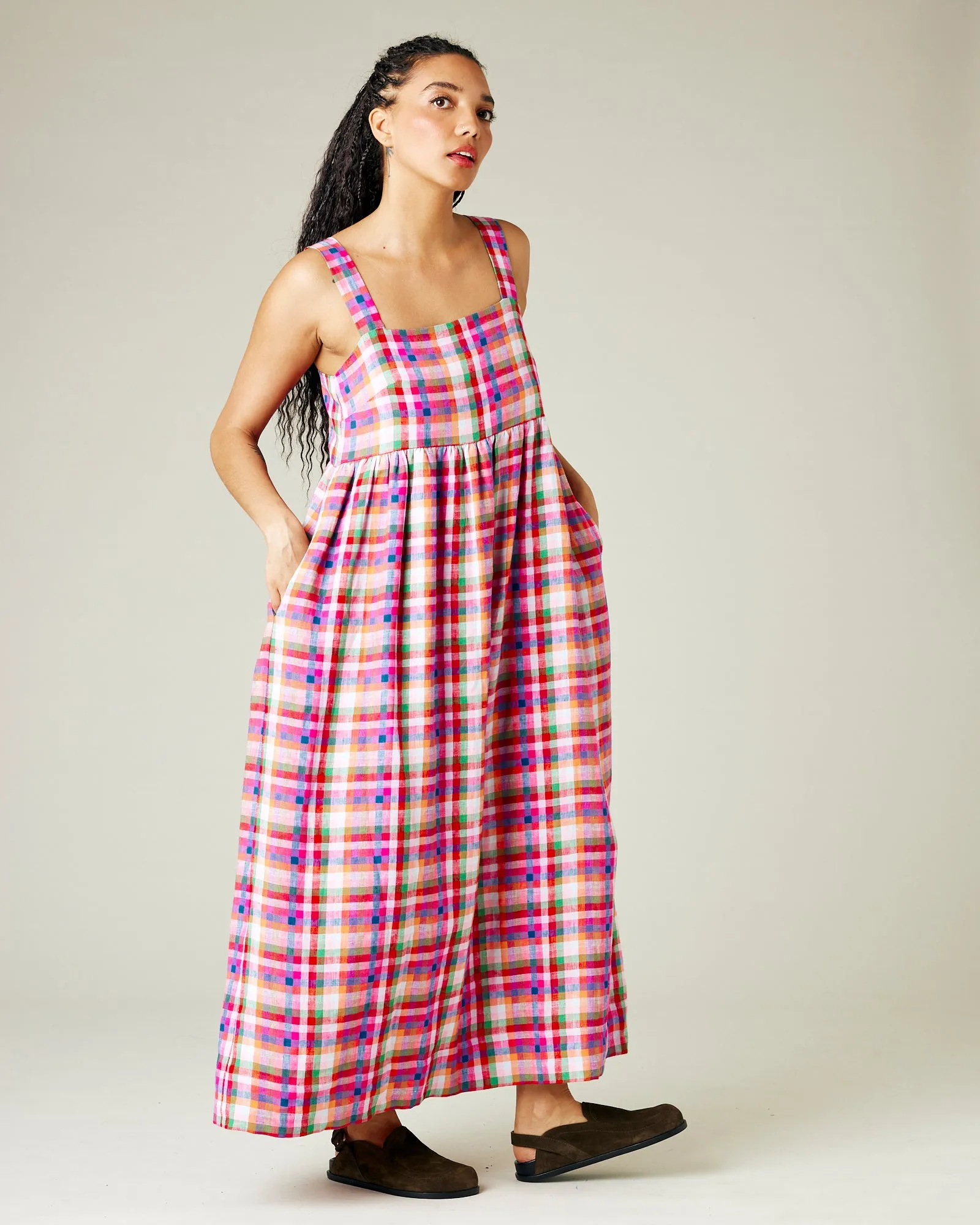 Suki Sonny Check Linen Dress sold by Beyond Nine product image thumbnail 5