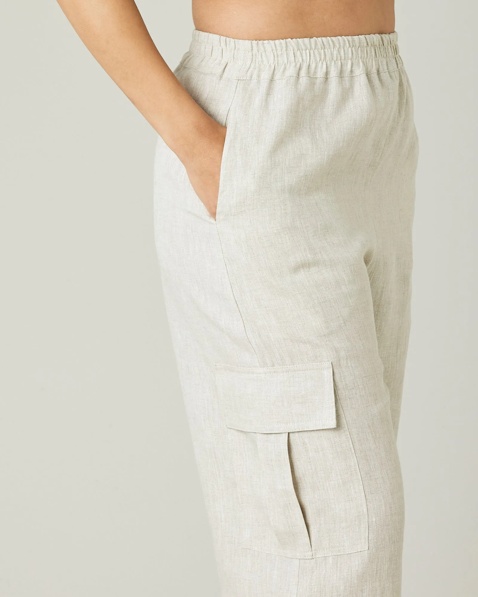 Orla Natural Linen Trousers sold by Beyond Nine product image thumbnail 4