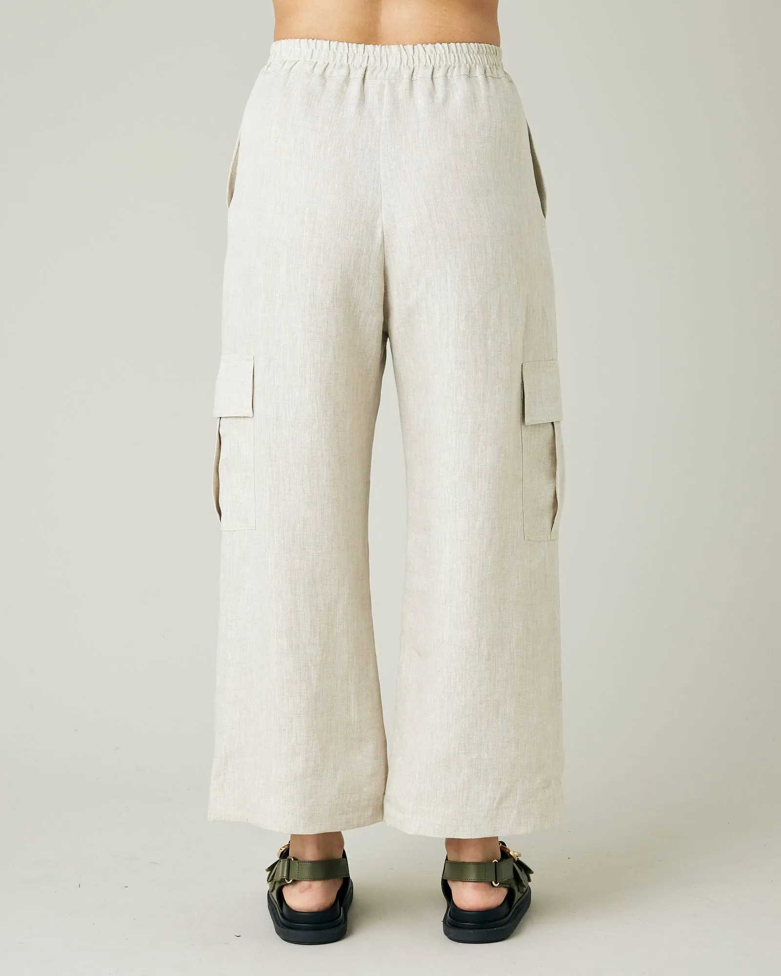 Orla Natural Linen Trousers sold by Beyond Nine product image thumbnail 3