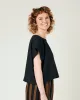 Polly Black Linen Top sold by Beyond Nine