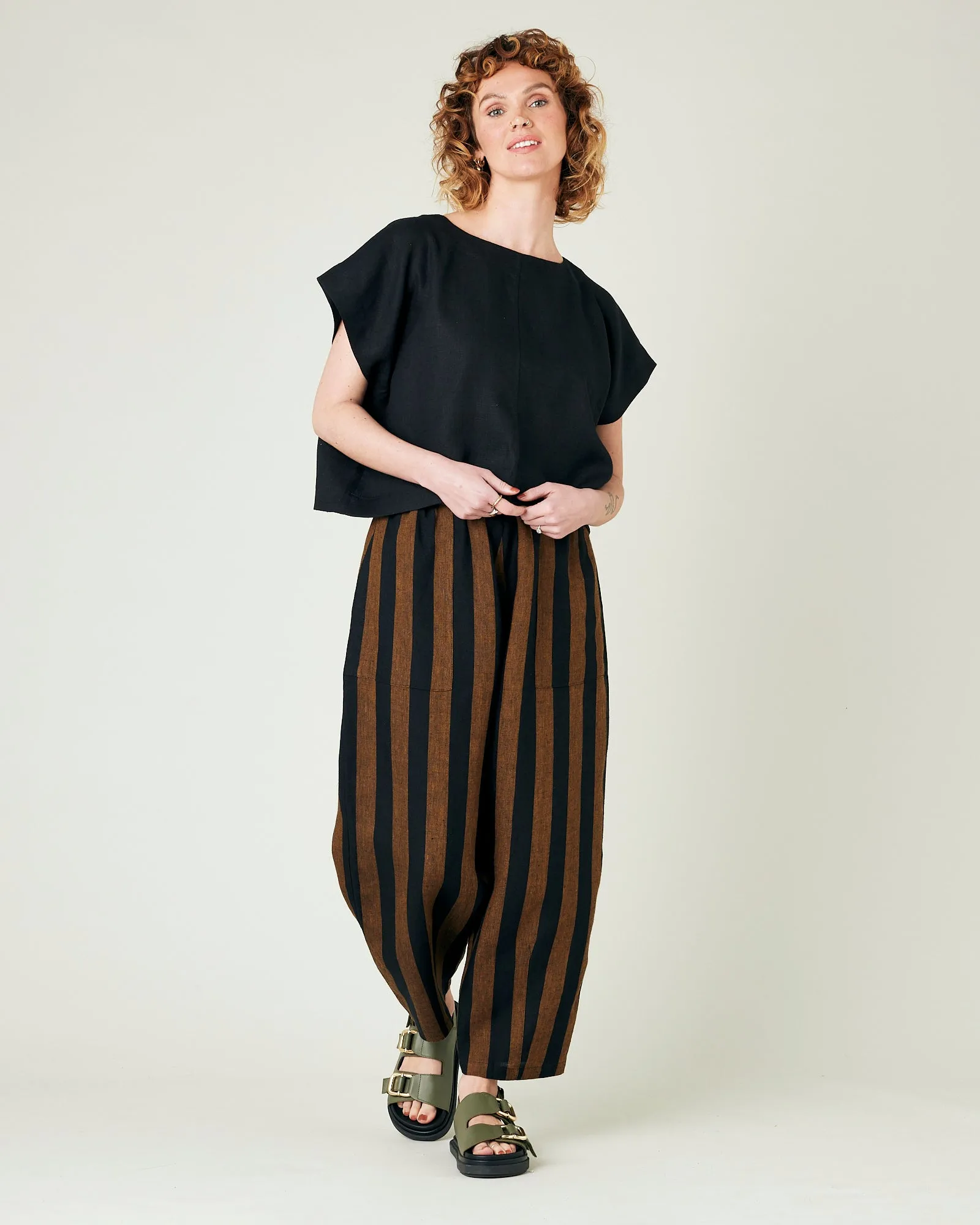 Polly Black Linen Top sold by Beyond Nine product image thumbnail 5