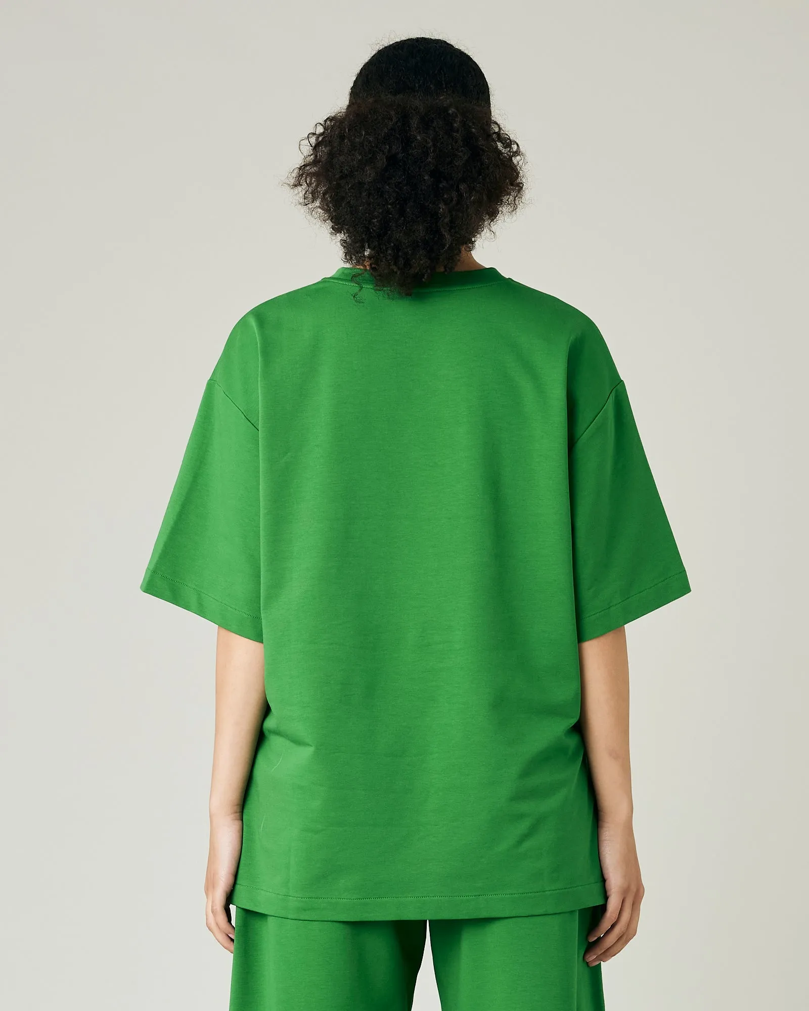 Jude Juniper Green Cotton Jersey Short Drop Sleeve Top sold by Beyond Nine product image thumbnail 3