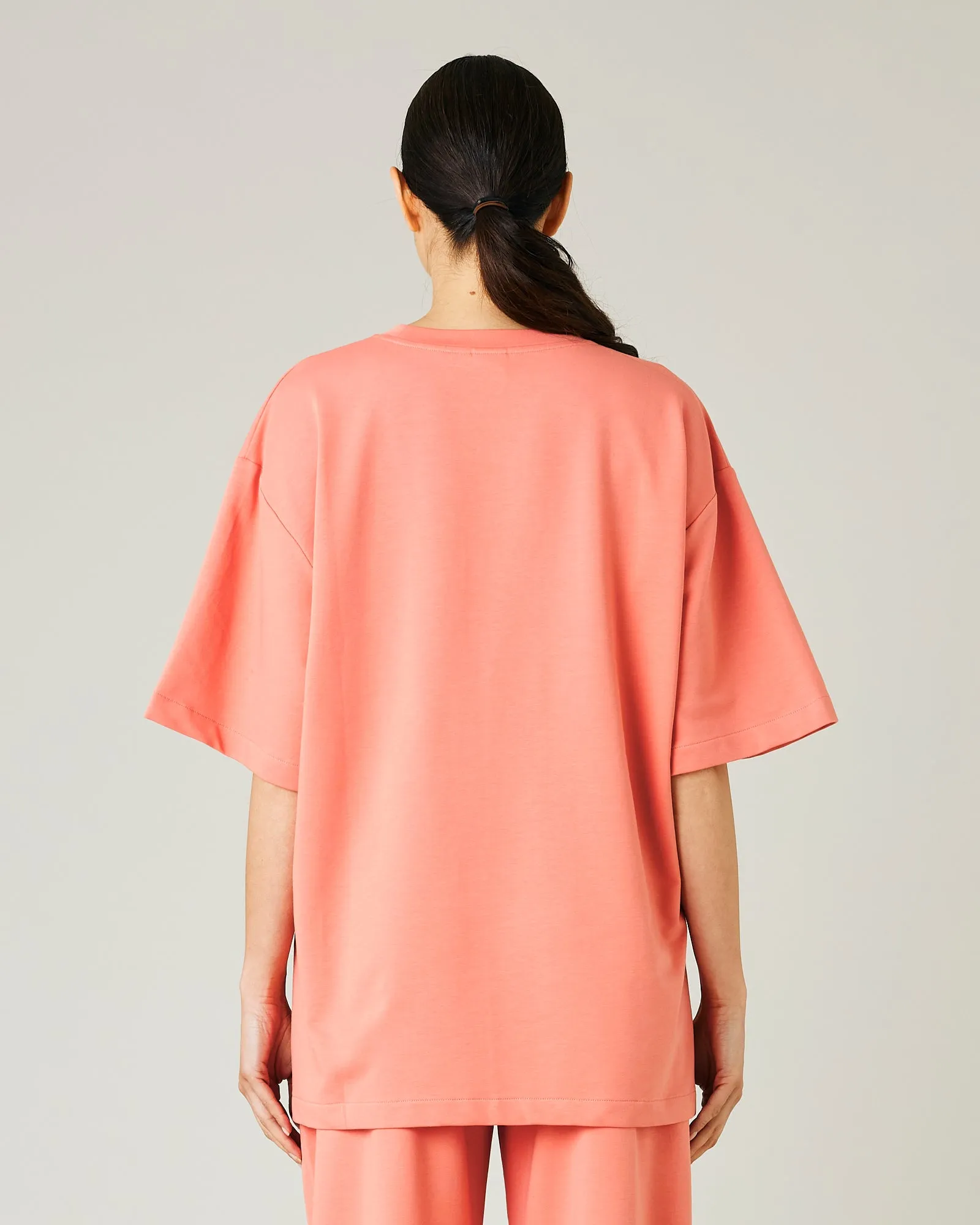 Jude Coral Cotton Jersey Short Drop Sleeve Top sold by Beyond Nine product image thumbnail 3
