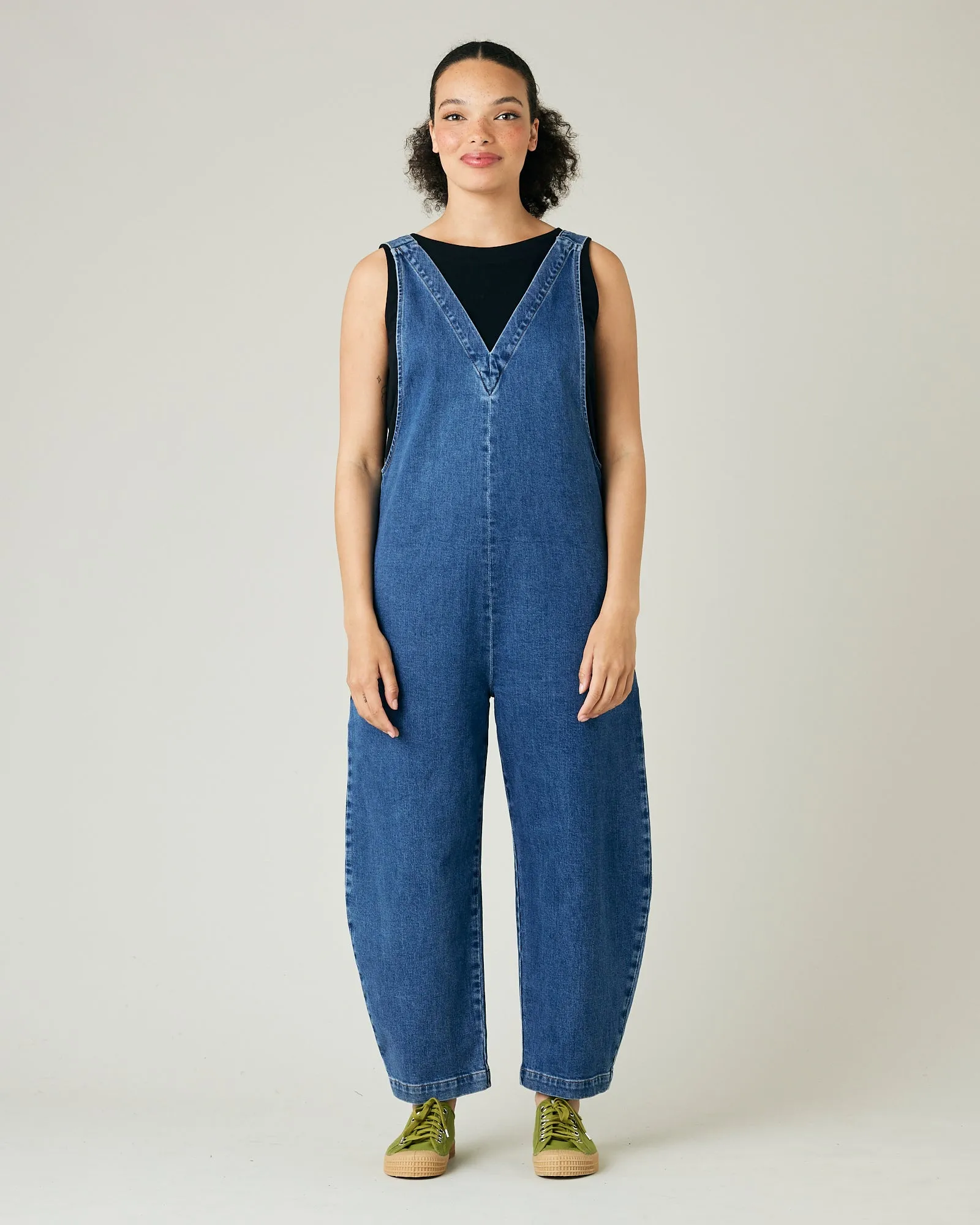 Ottie Mid Blue Denim Jumpsuit sold by Beyond Nine