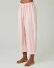 Ultimate PJ Trousers Pink & Ecru Stripe Linen sold by Beyond Nine