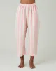 Ultimate PJ Trousers Pink & Ecru Stripe Linen sold by Beyond Nine