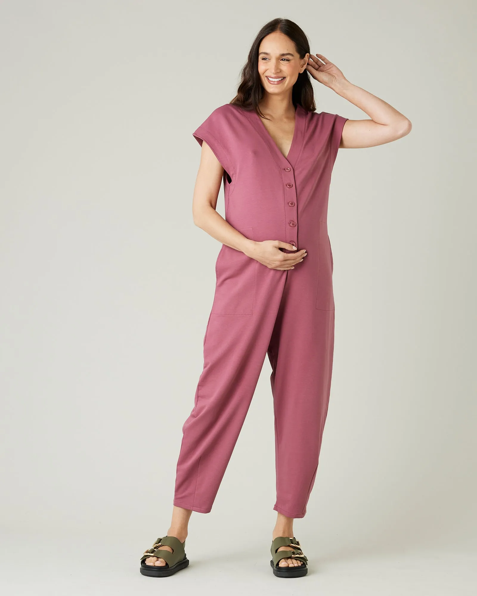 Frankie Autumn Rose Cotton Jersey Jumpsuit sold by Beyond Nine product image thumbnail 5