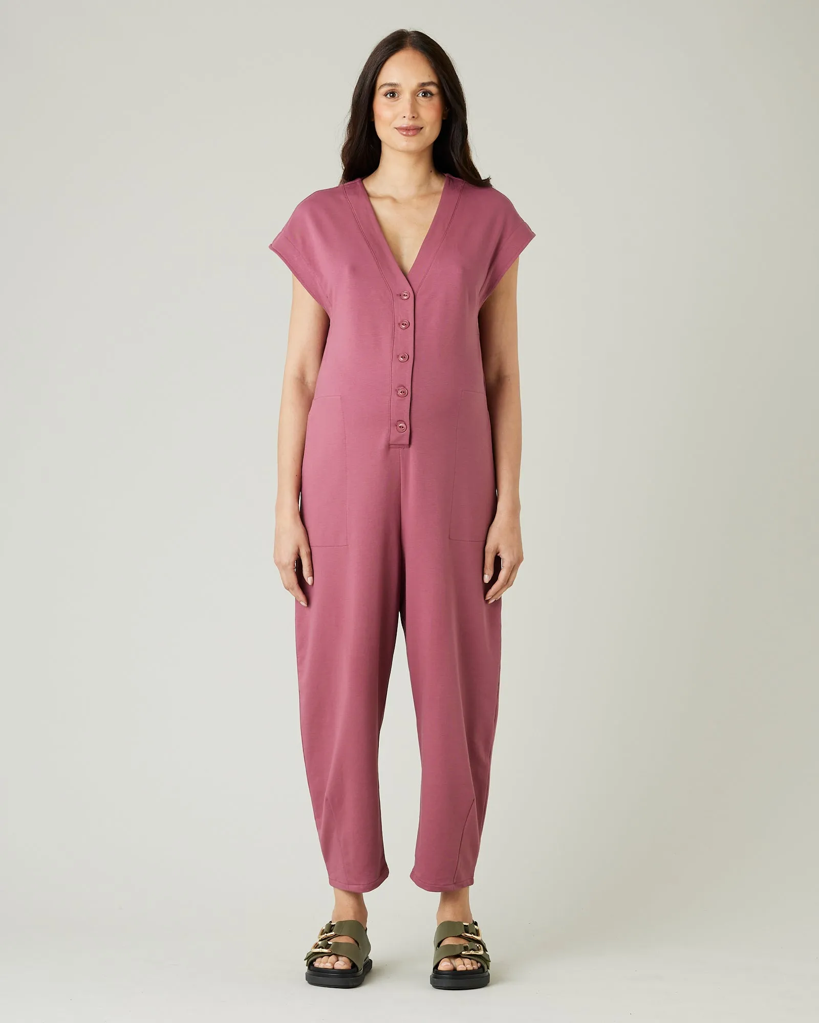 Frankie Autumn Rose Cotton Jersey Jumpsuit sold by Beyond Nine