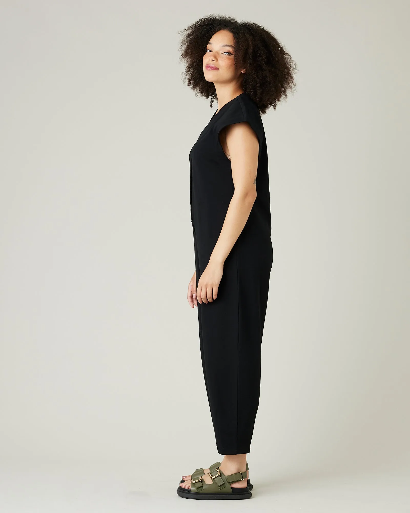 Frankie Black Cotton Jersey Jumpsuit sold by Beyond Nine product image thumbnail 2