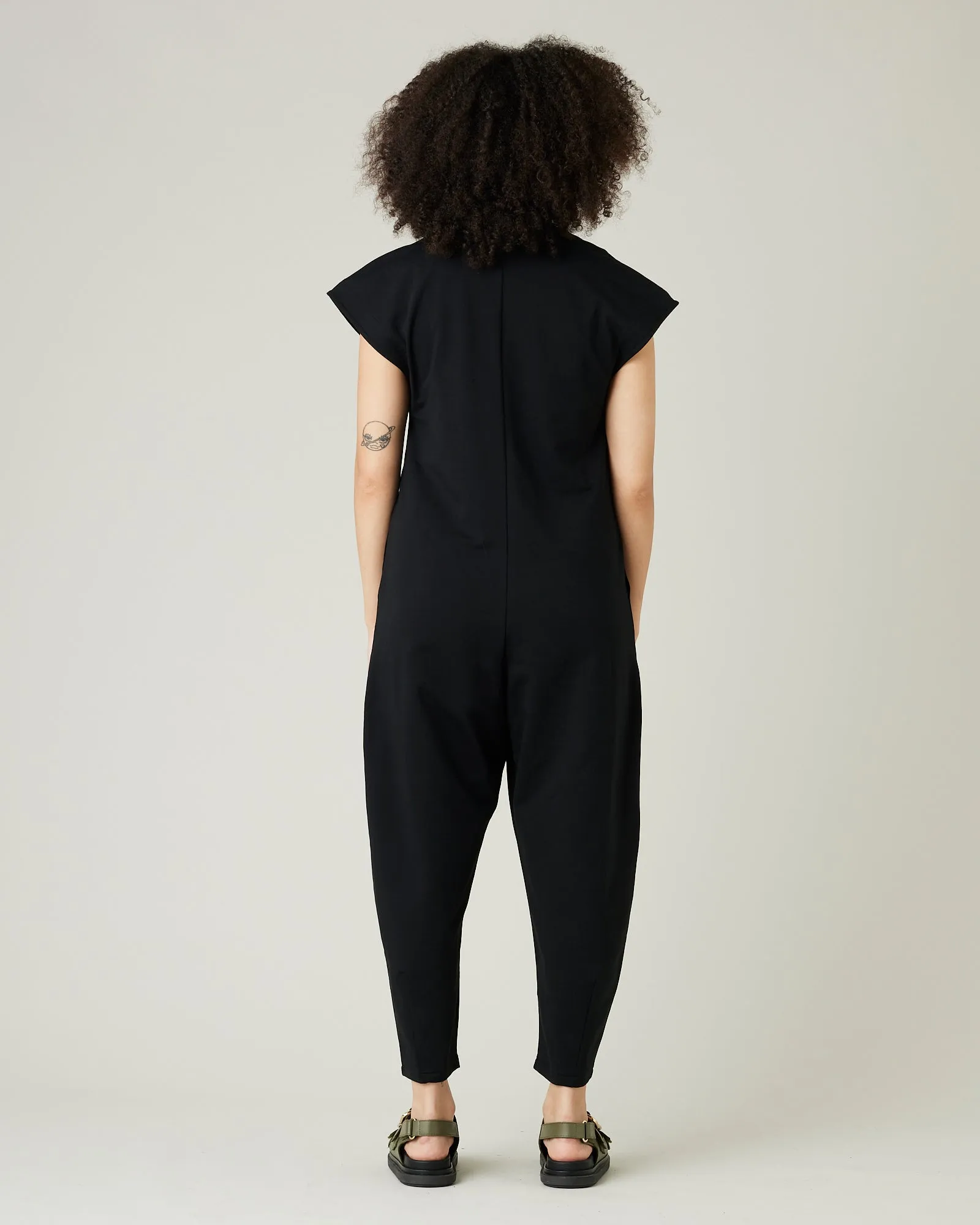 Frankie Black Cotton Jersey Jumpsuit sold by Beyond Nine product image thumbnail 3