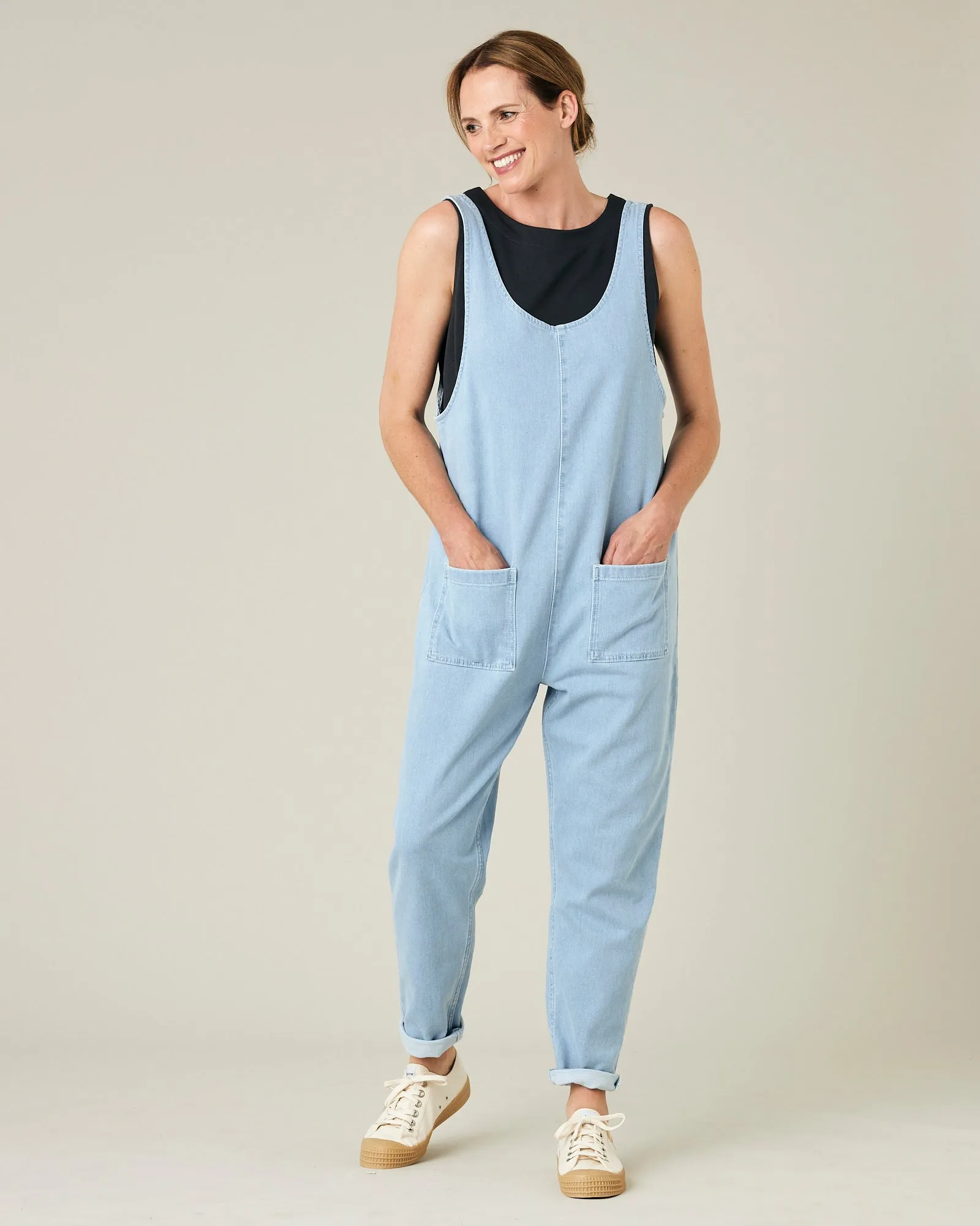 Lola Light Blue Denim Jumpsuit sold by Beyond Nine product image thumbnail 5