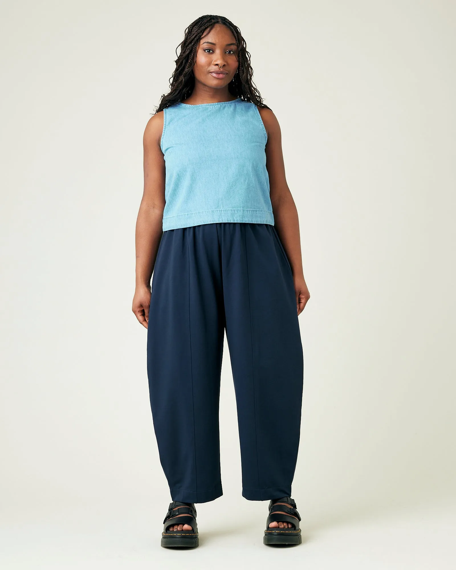 Mabel Navy Jersey Trousers sold by Beyond Nine product image thumbnail 3