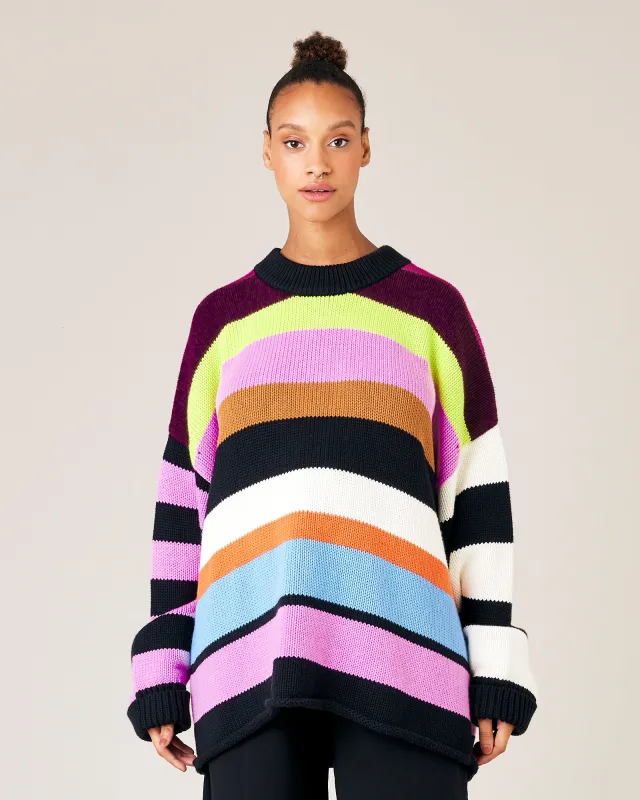 Avery Stripe Knitted Cotton Jumper sold by Beyond Nine