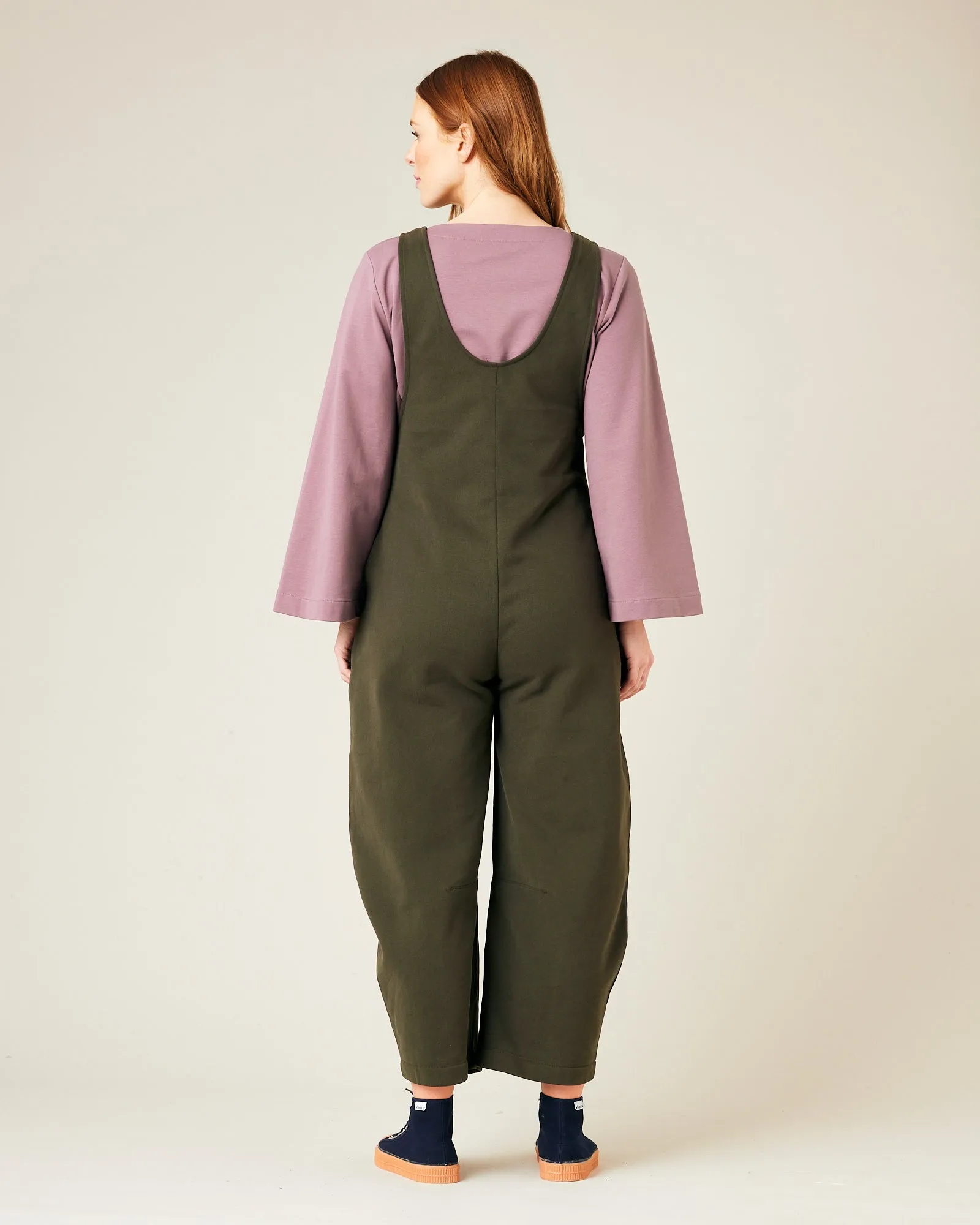 Clover Organic Cotton Jersey Jumpsuit - Olive sold by Beyond Nine product image thumbnail 3