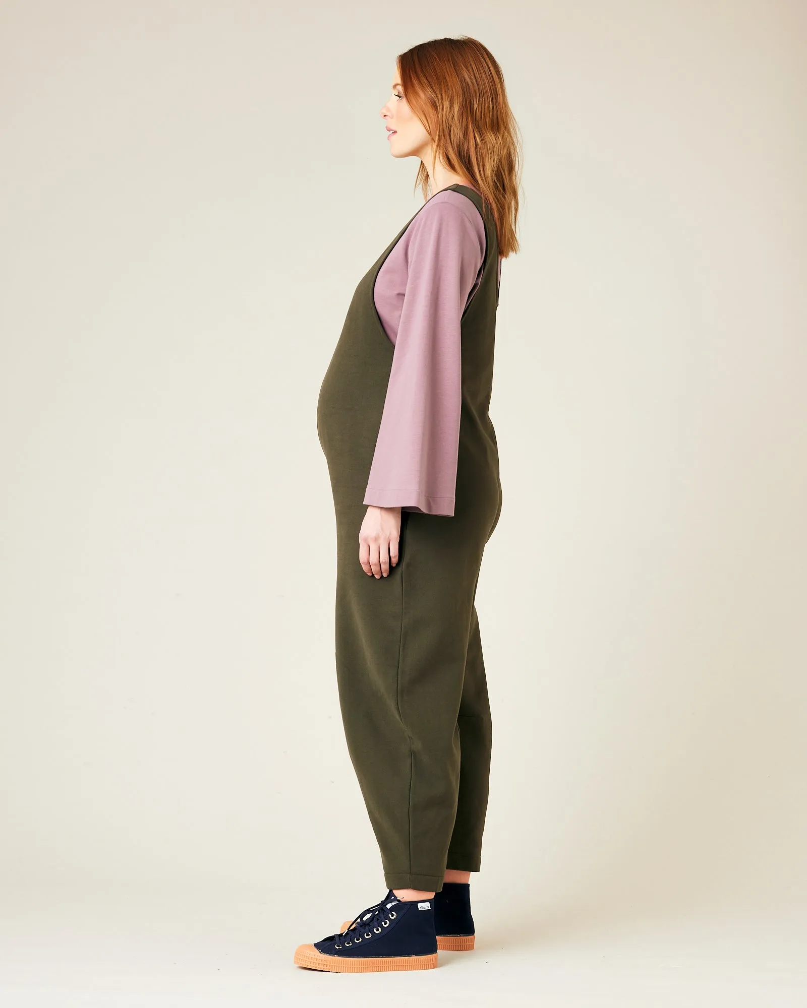 Clover Organic Cotton Jersey Jumpsuit - Olive sold by Beyond Nine product image thumbnail 2