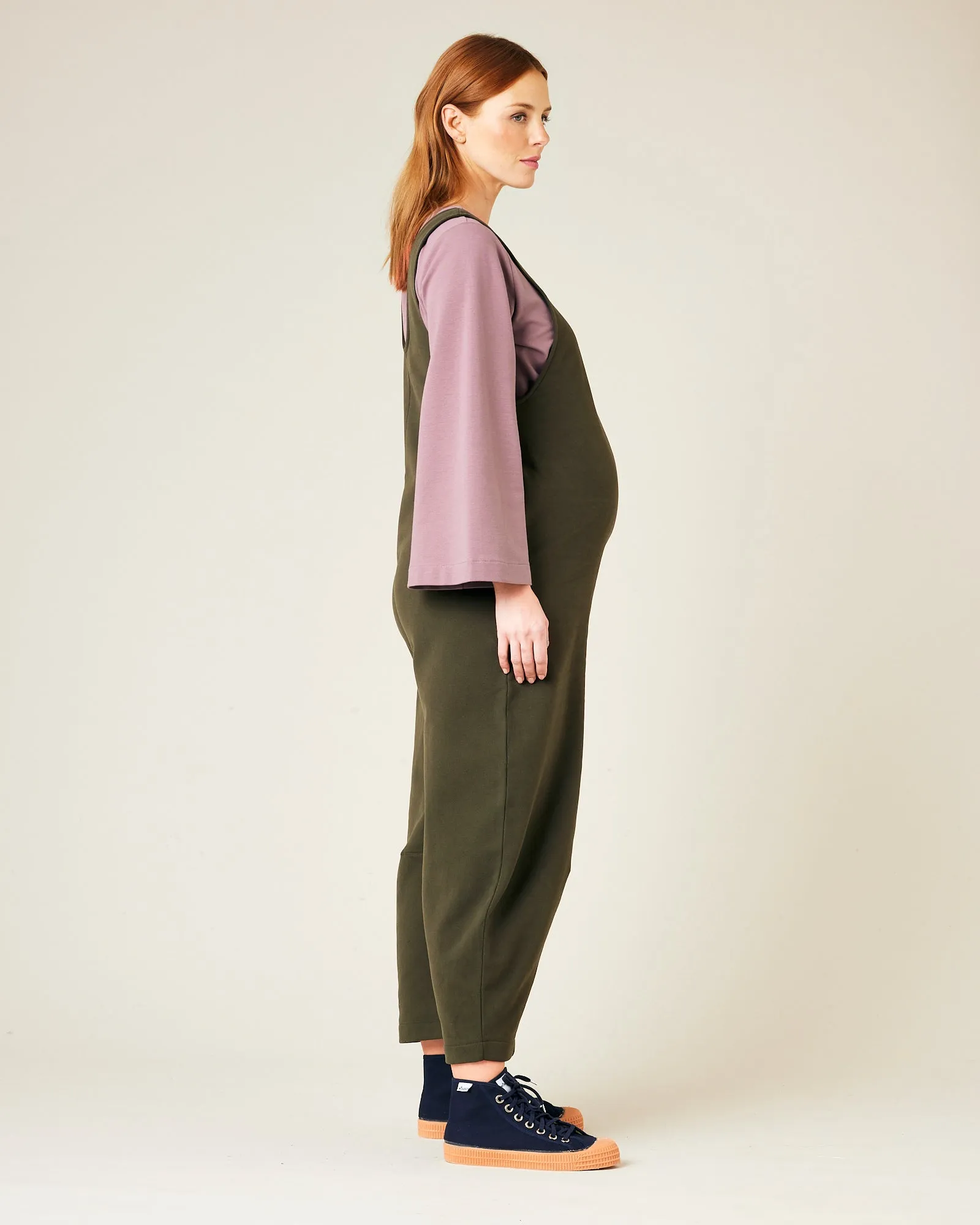 Clover Organic Cotton Jersey Jumpsuit - Olive sold by Beyond Nine product image thumbnail 4