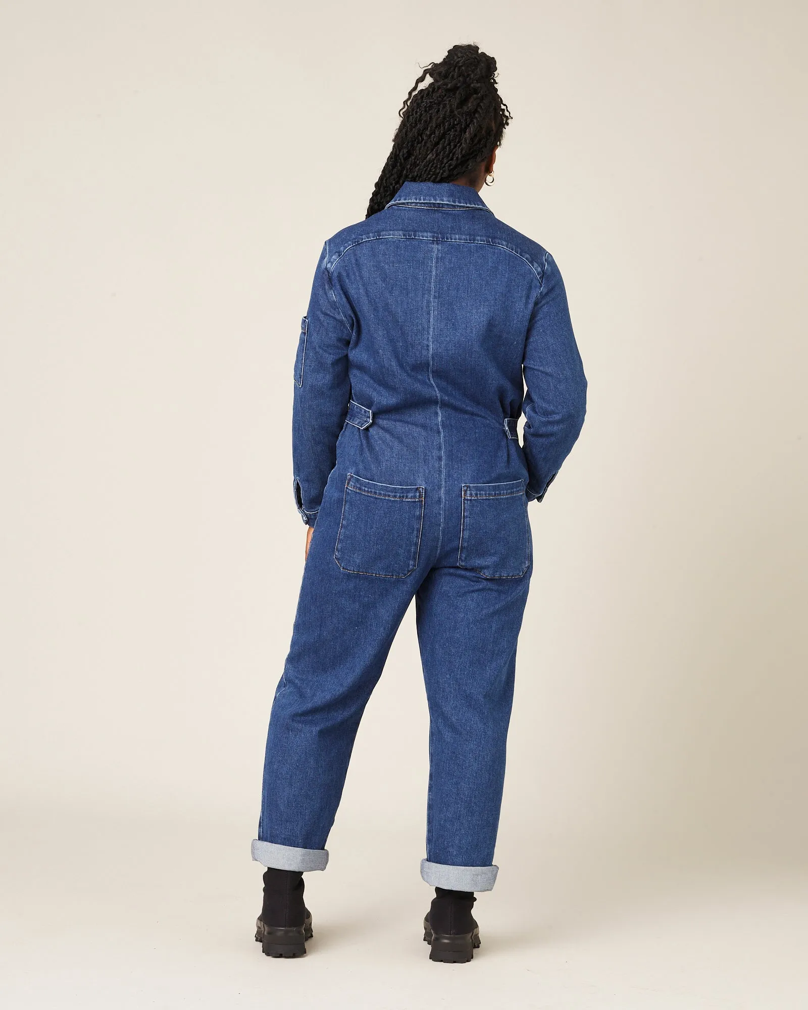 Denim Coverall - Light Mid Wash Blue sold by Beyond Nine product image thumbnail 4