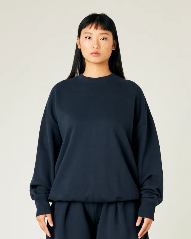 Riley Navy Organic Cotton Jumper sold by Beyond Nine