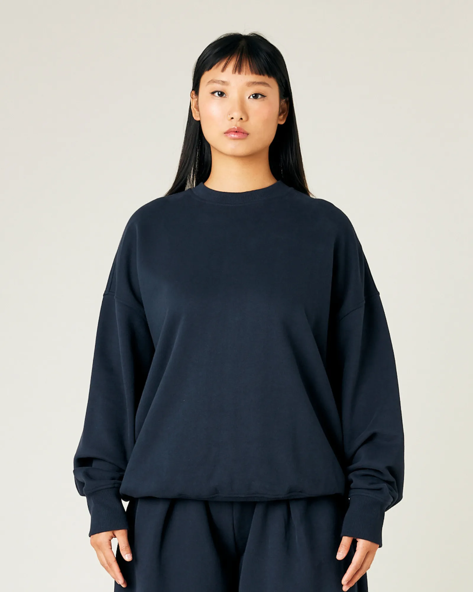 Riley Navy Organic Cotton Jumper sold by Beyond Nine