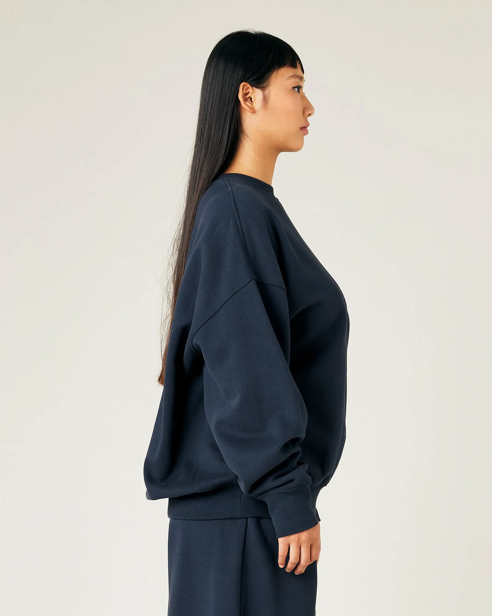 Riley Navy Organic Cotton Jumper sold by Beyond Nine product image thumbnail 5