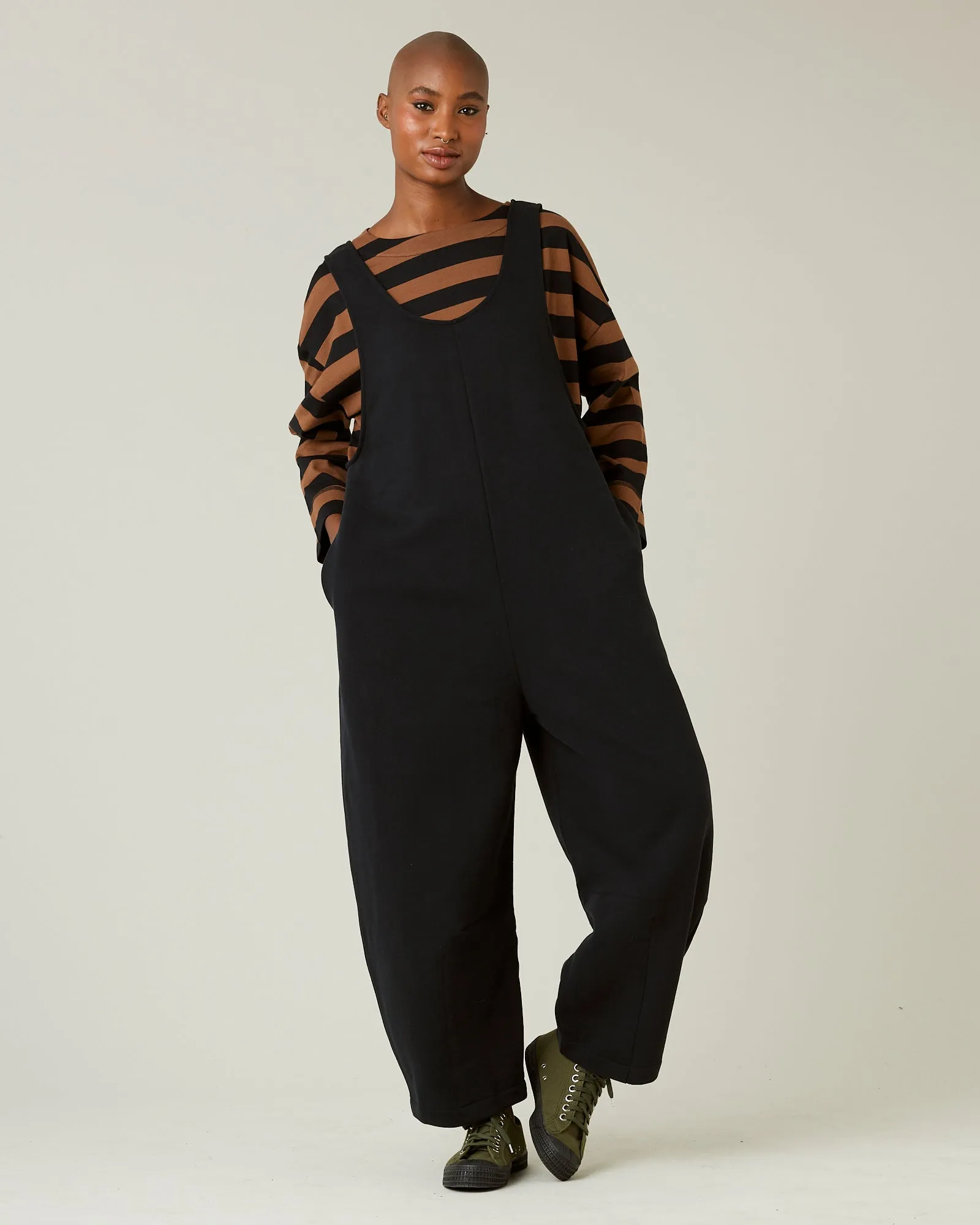 Clover Black Organic Cotton Jersey Jumpsuit sold by Beyond Nine product image thumbnail 5