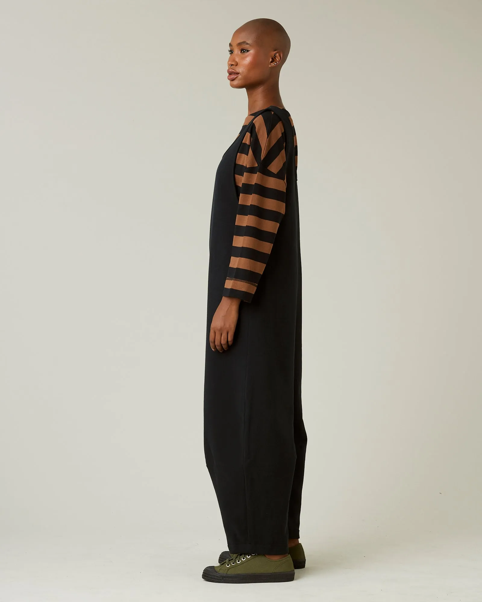 Clover Black Organic Cotton Jersey Jumpsuit sold by Beyond Nine product image thumbnail 2