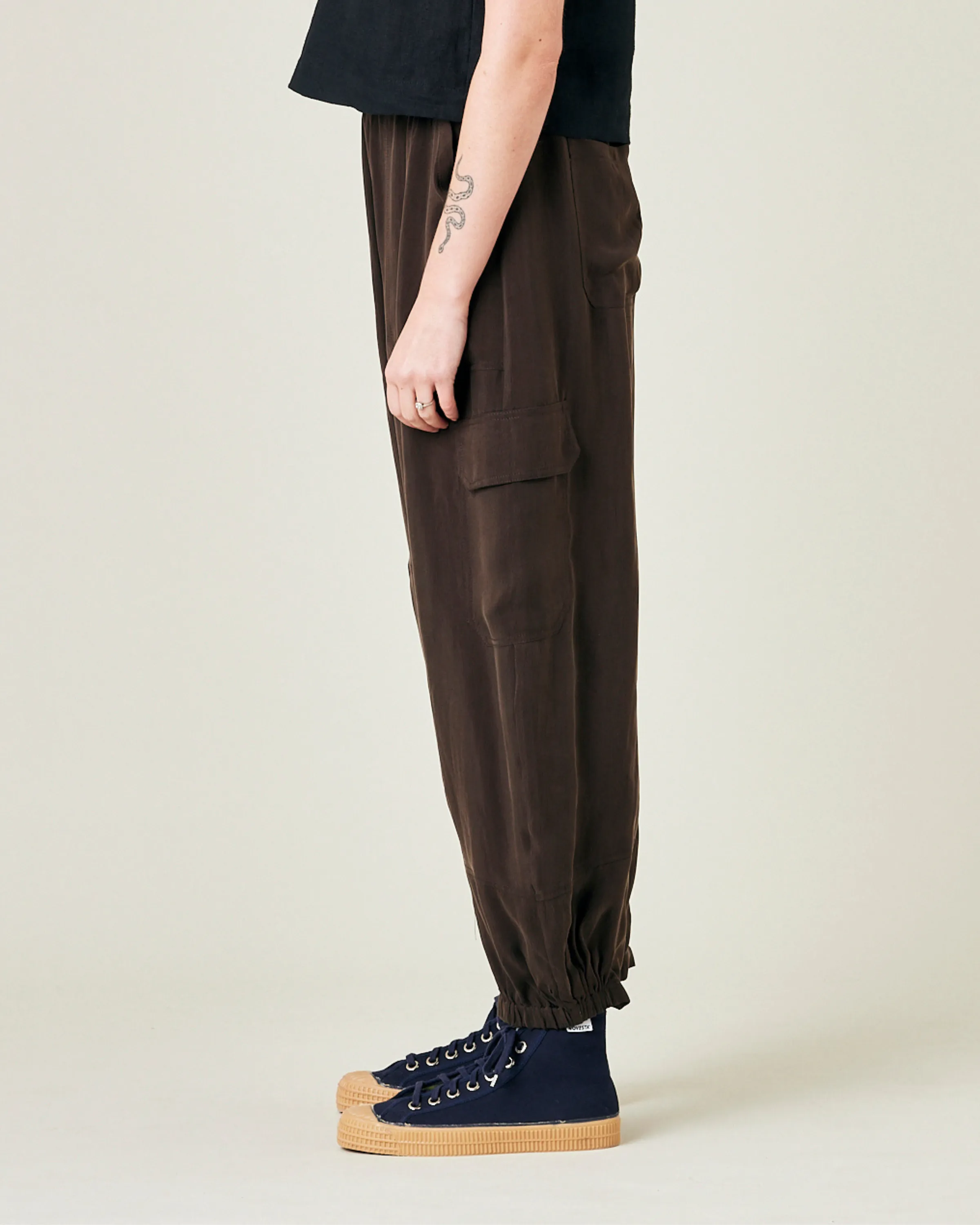 Sylvie Espresso Cupro Trouser sold by Beyond Nine product image thumbnail 2