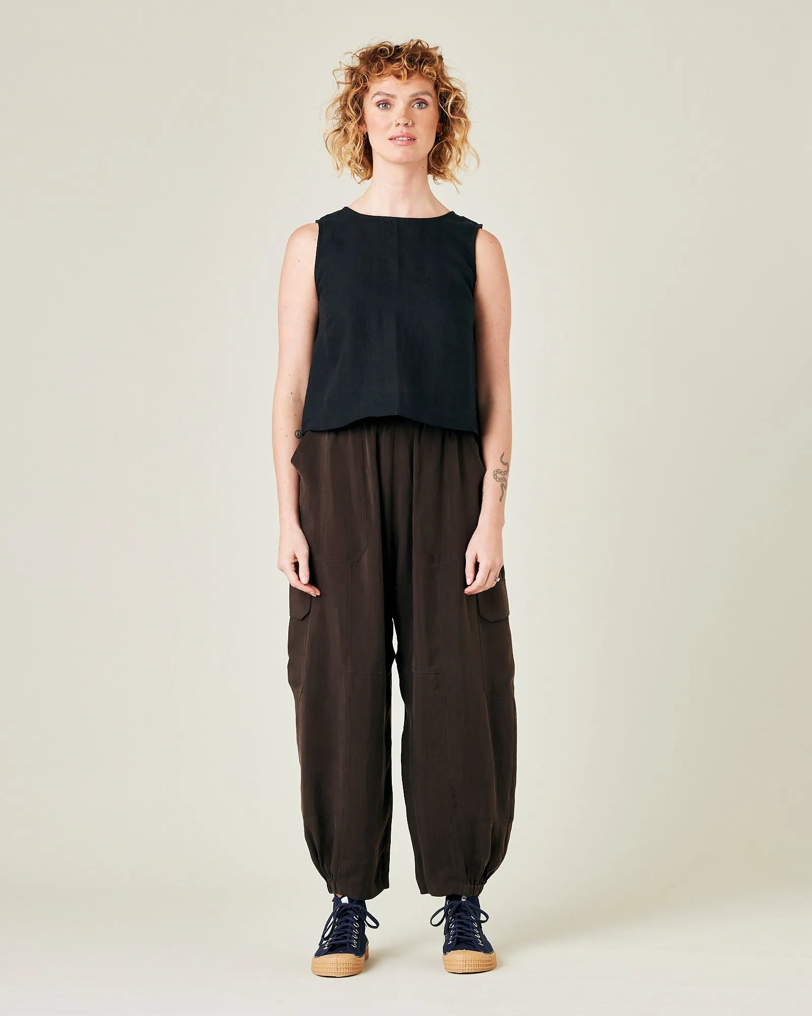 Sylvie Espresso Cupro Trouser sold by Beyond Nine product image thumbnail 5
