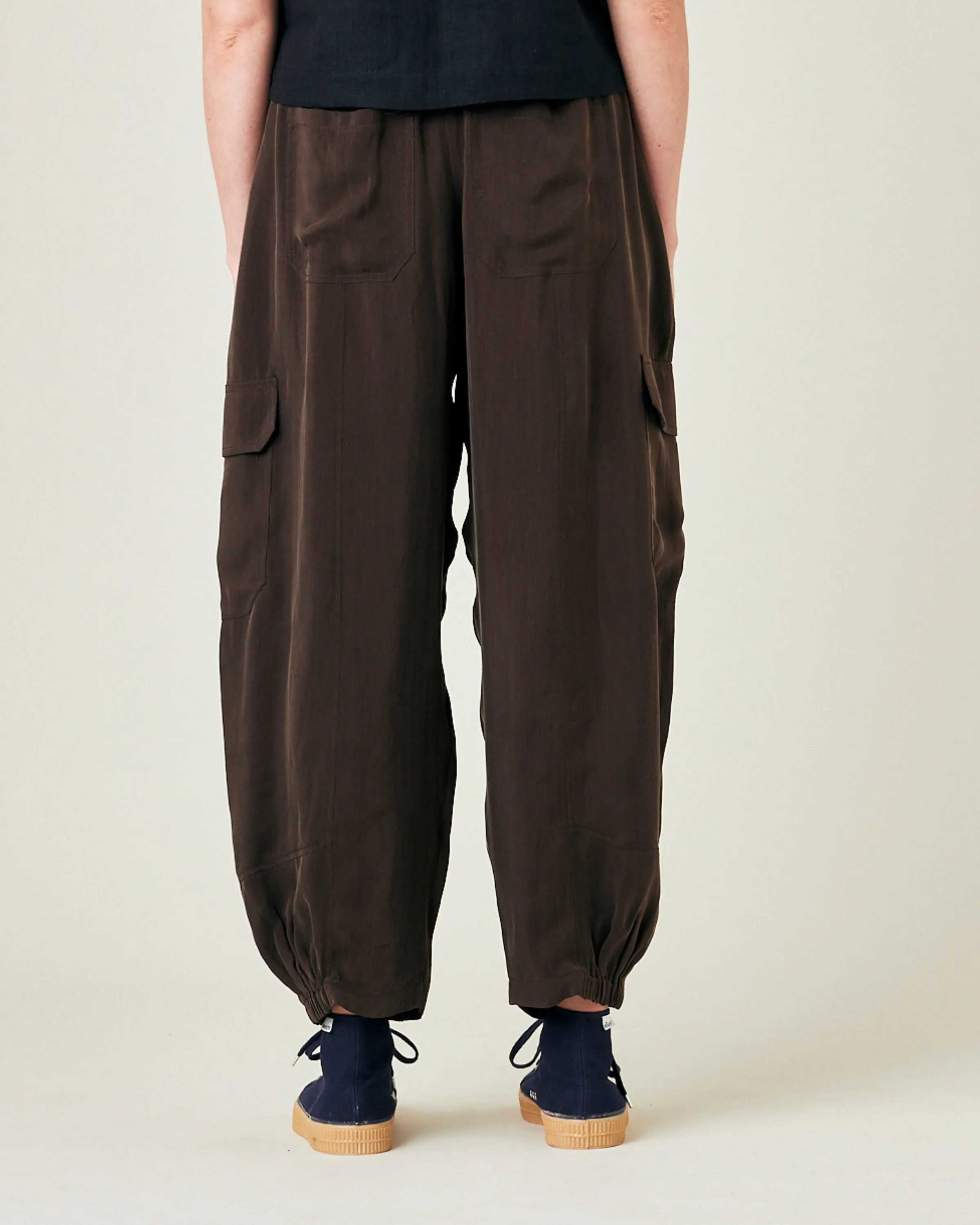 Sylvie Espresso Cupro Trouser sold by Beyond Nine product image thumbnail 3