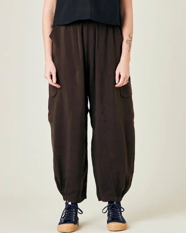 Sylvie Espresso Cupro Trouser sold by Beyond Nine