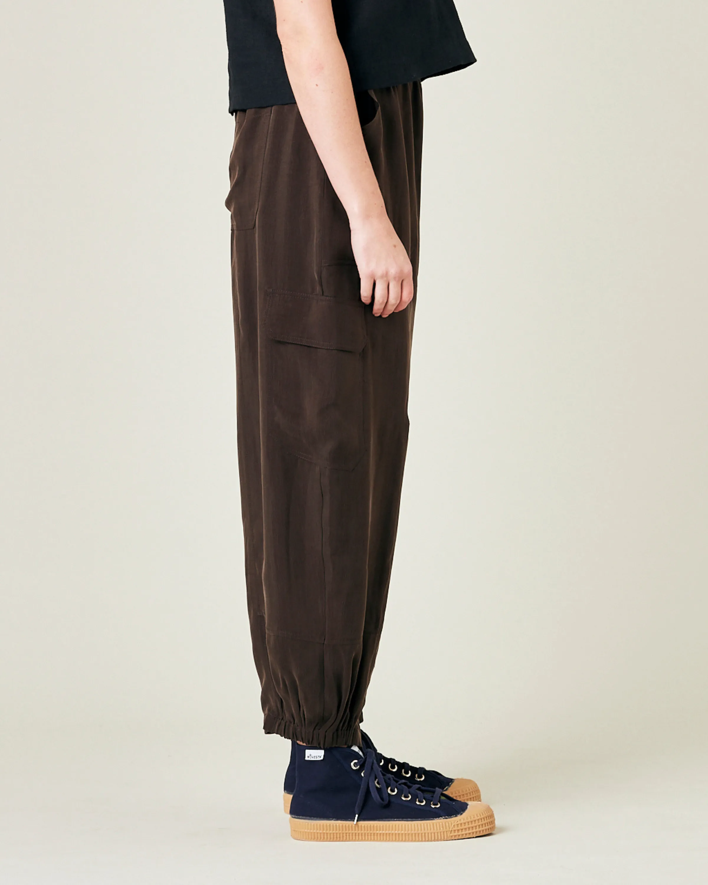 Sylvie Espresso Cupro Trouser sold by Beyond Nine product image thumbnail 4