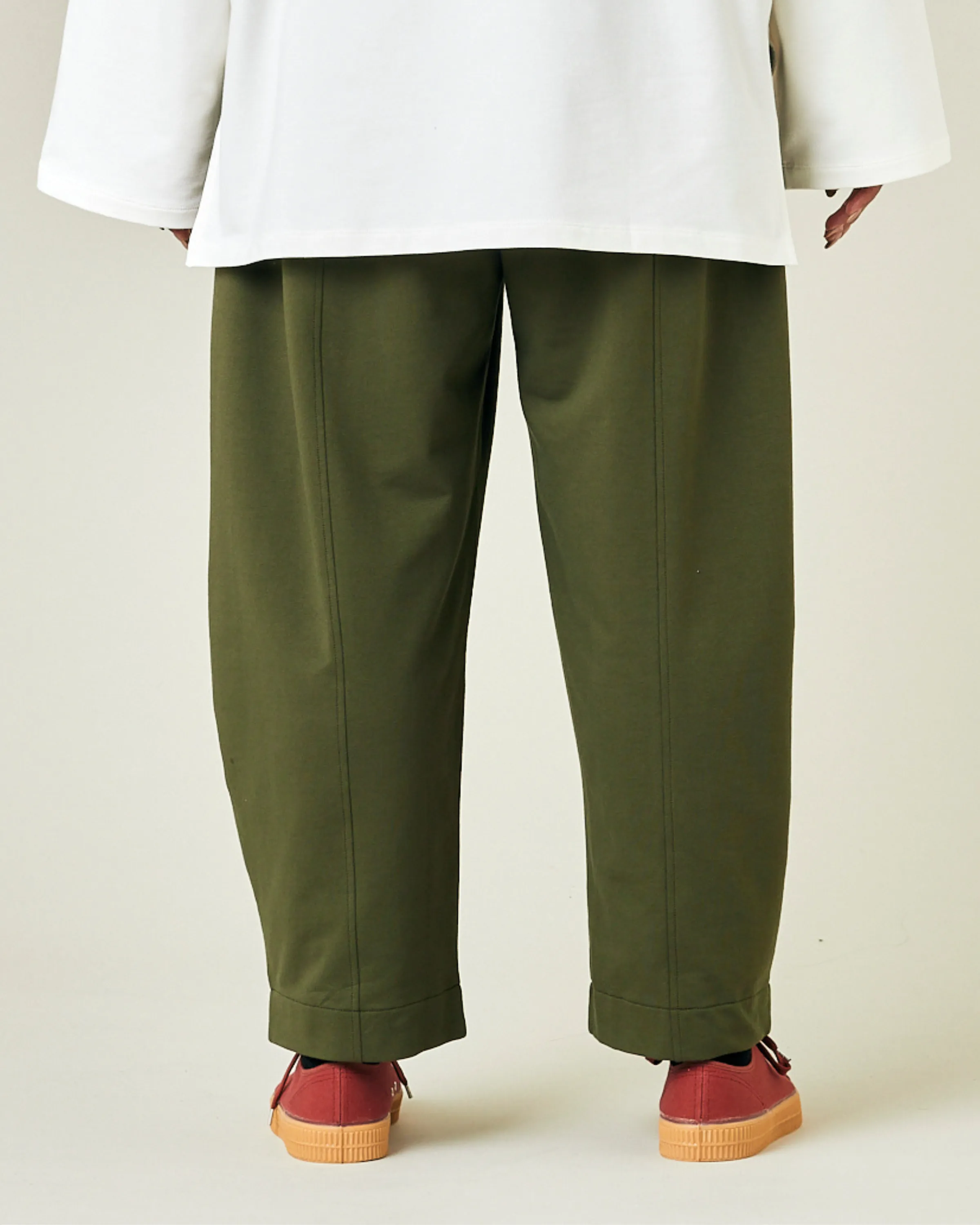 Mabel Olive Jersey Trousers sold by Beyond Nine product image thumbnail 3