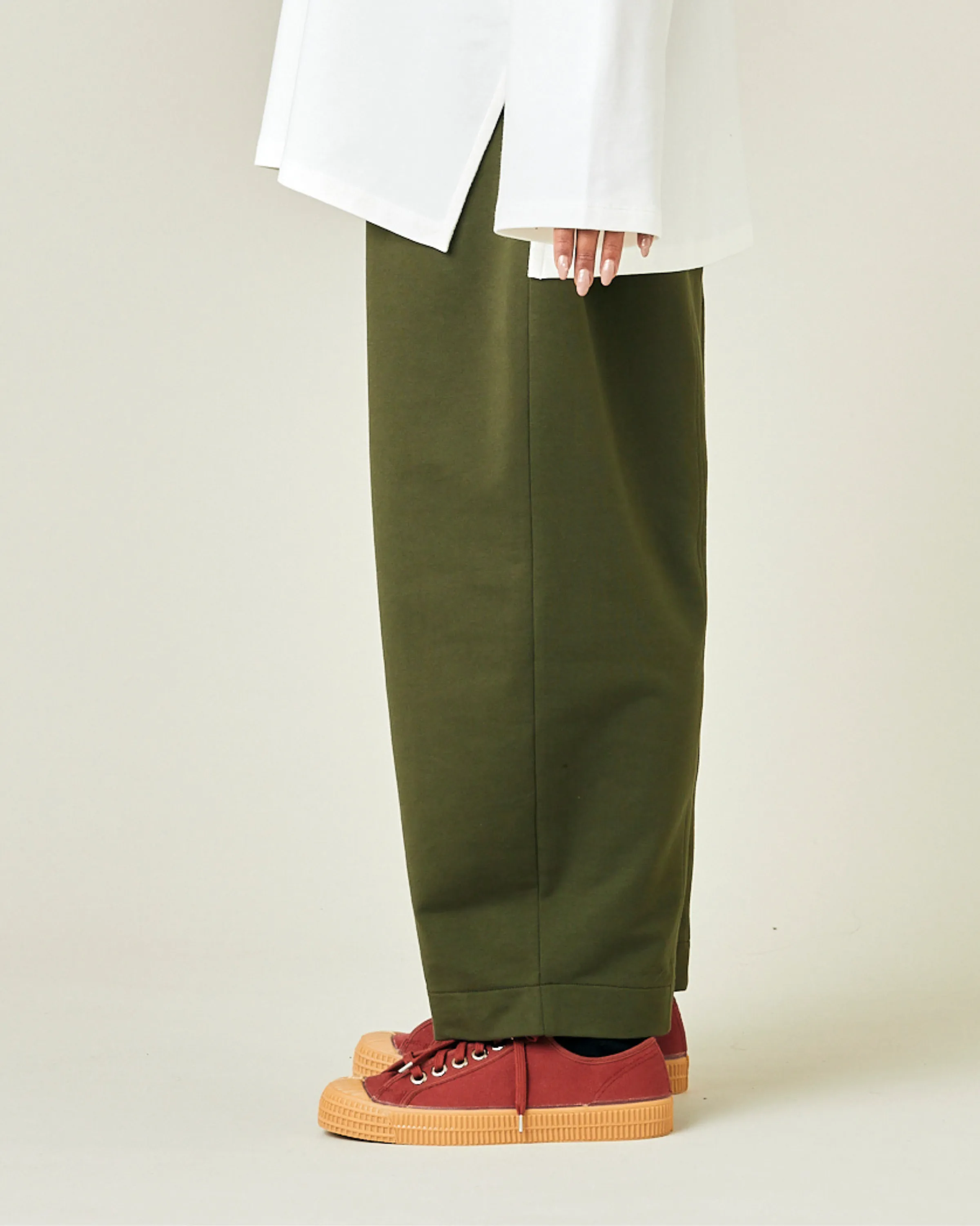 Mabel Olive Jersey Trousers sold by Beyond Nine product image thumbnail 2