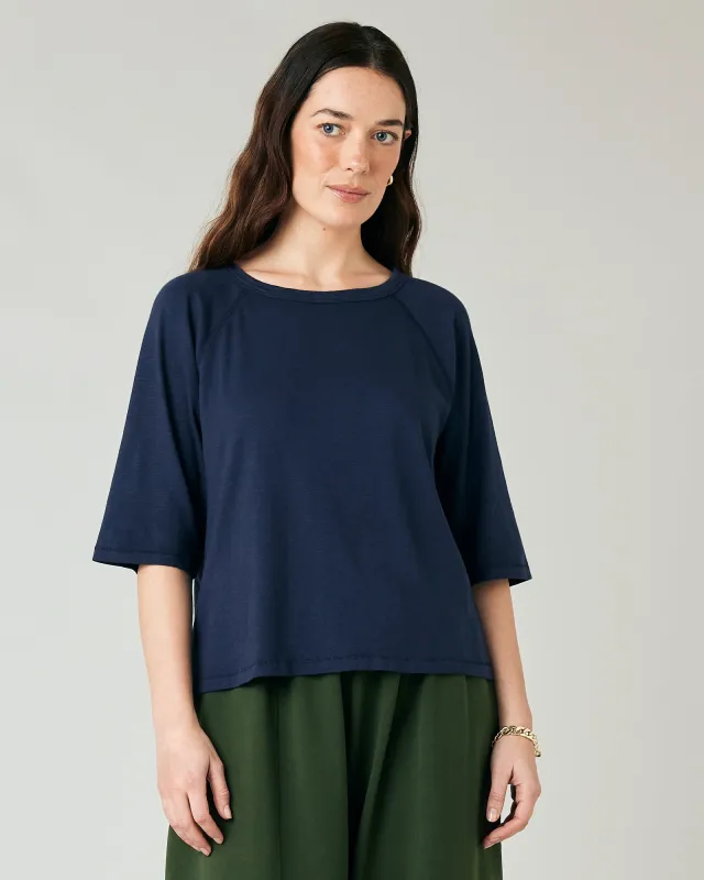 Raglan Top Navy sold by Beyond Nine
