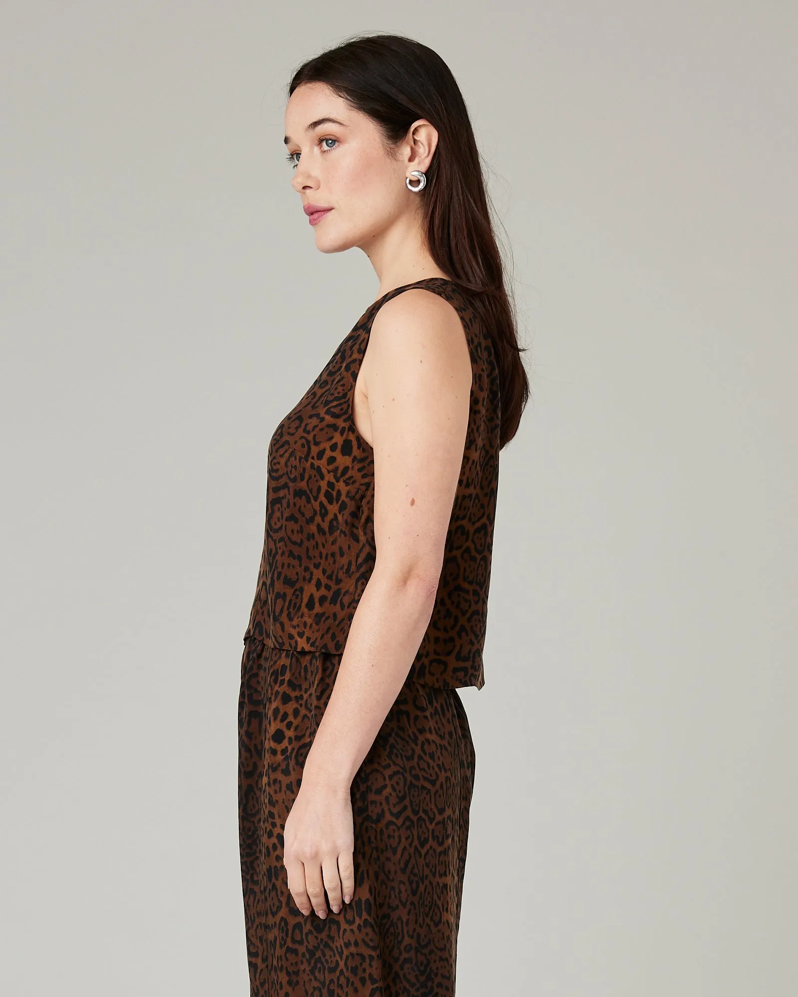 Esme Dark Leopard Print Cupro Top sold by Beyond Nine product image thumbnail 2