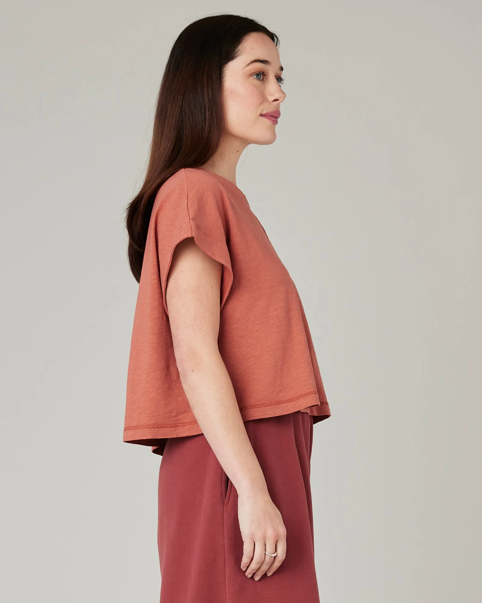 Polly Terracotta Jersey Top sold by Beyond Nine product image thumbnail 4