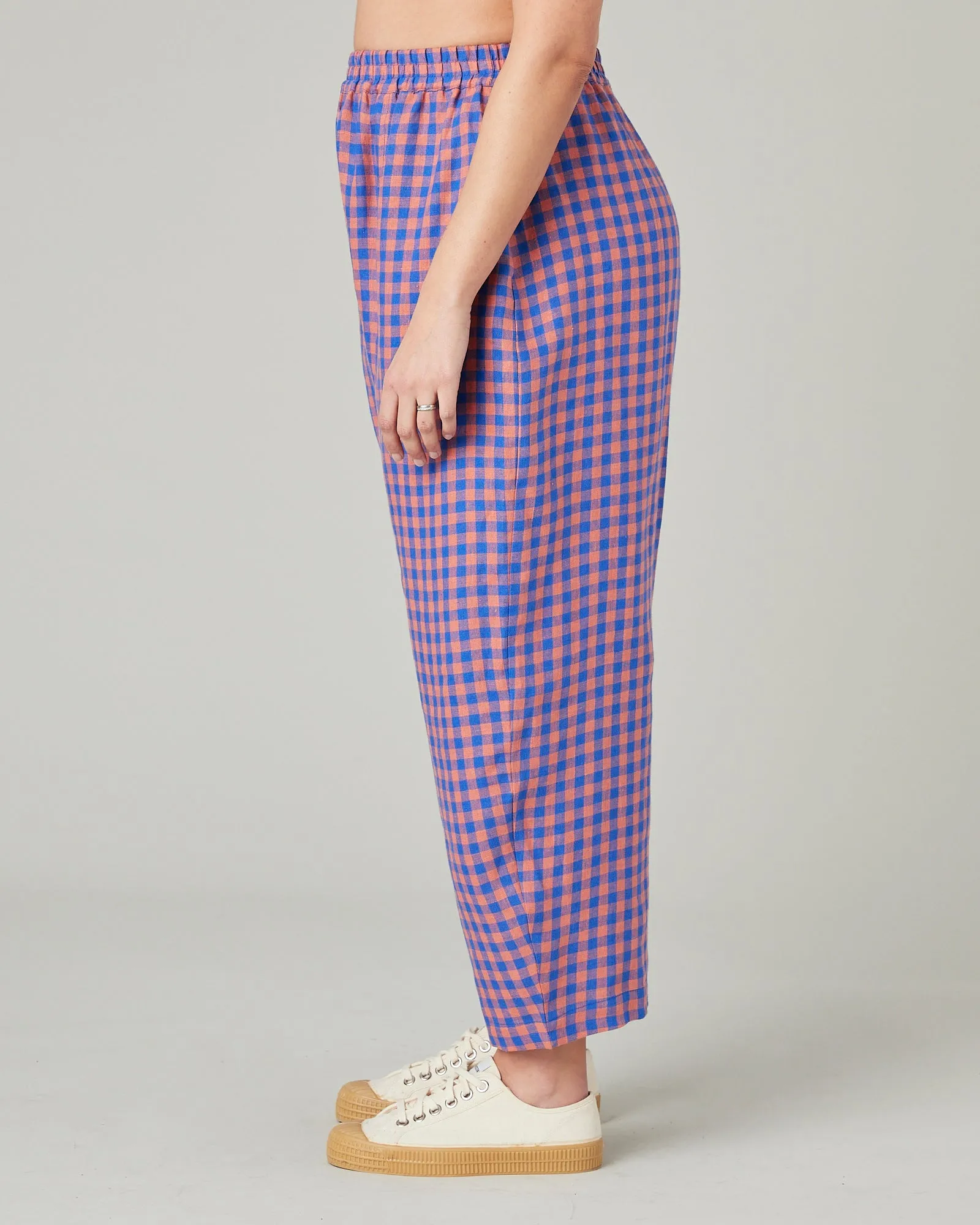 Mabel Sunset Check Linen Trousers sold by Beyond Nine product image thumbnail 4