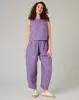 Mabel Sunset Check Linen Trousers sold by Beyond Nine