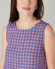 Esme Sunset Check Linen Top sold by Beyond Nine