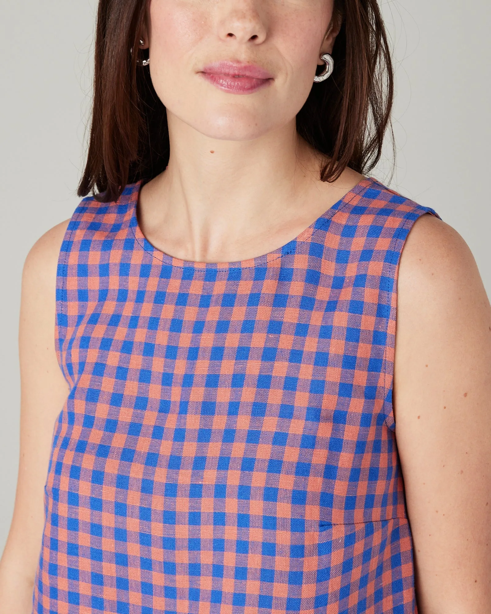 Esme Sunset Check Linen Top sold by Beyond Nine product image thumbnail 5