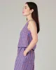 Esme Sunset Check Linen Top sold by Beyond Nine