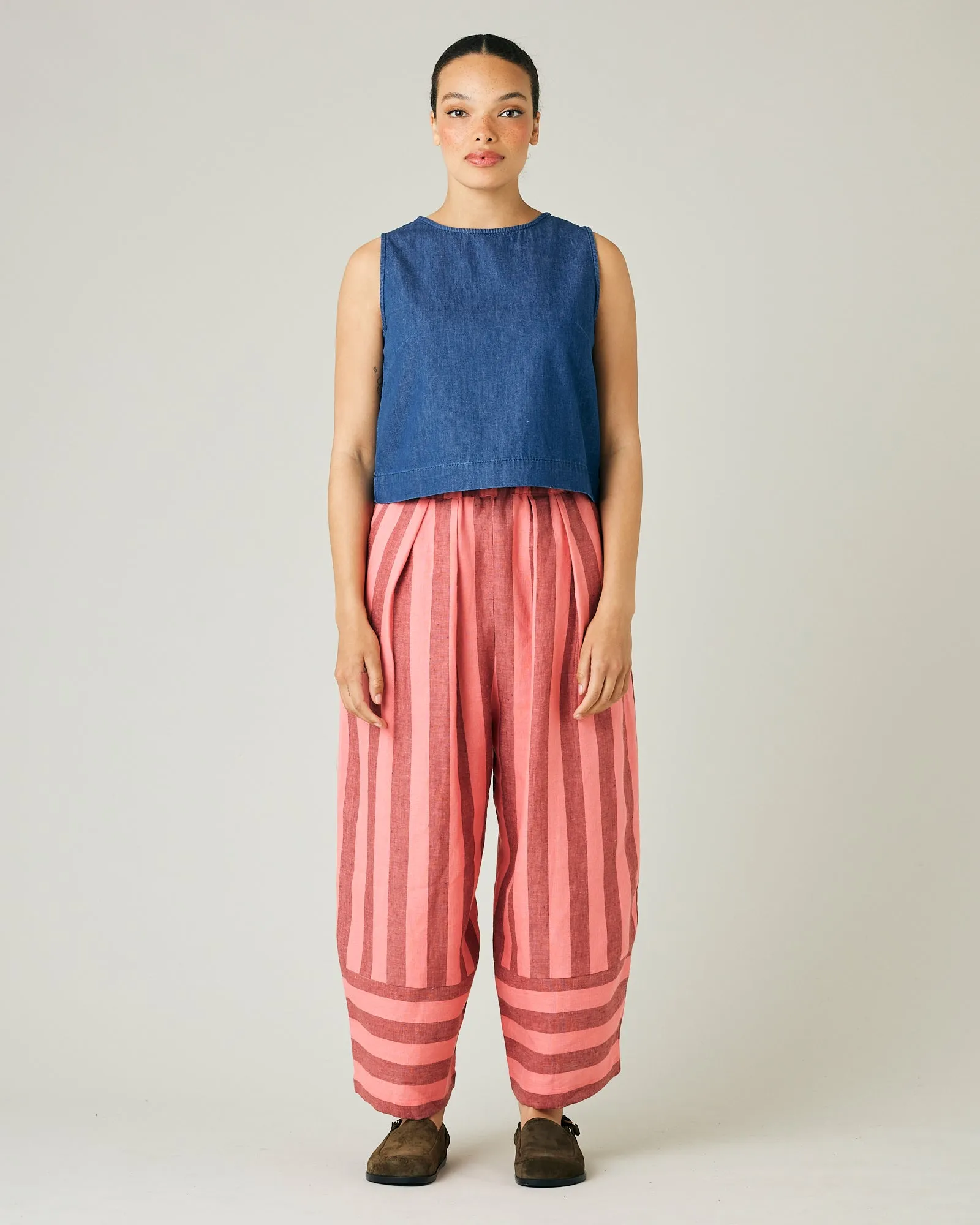 Bobbi Blush Stripe Linen Trousers sold by Beyond Nine product image thumbnail 5